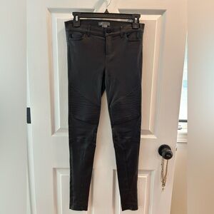 Vince leather moto jeans